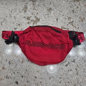 PLACES+FACES‎ Fanny Pack Belt Bag Festival Travel Red